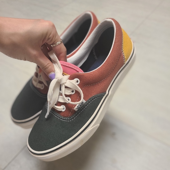Vans - Green, Red, Hot Pink, and Yellow like New 5.5 Mens 7.0 Womens - Picture 1 of 7